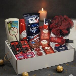 Men's Grooming Set - Red and White